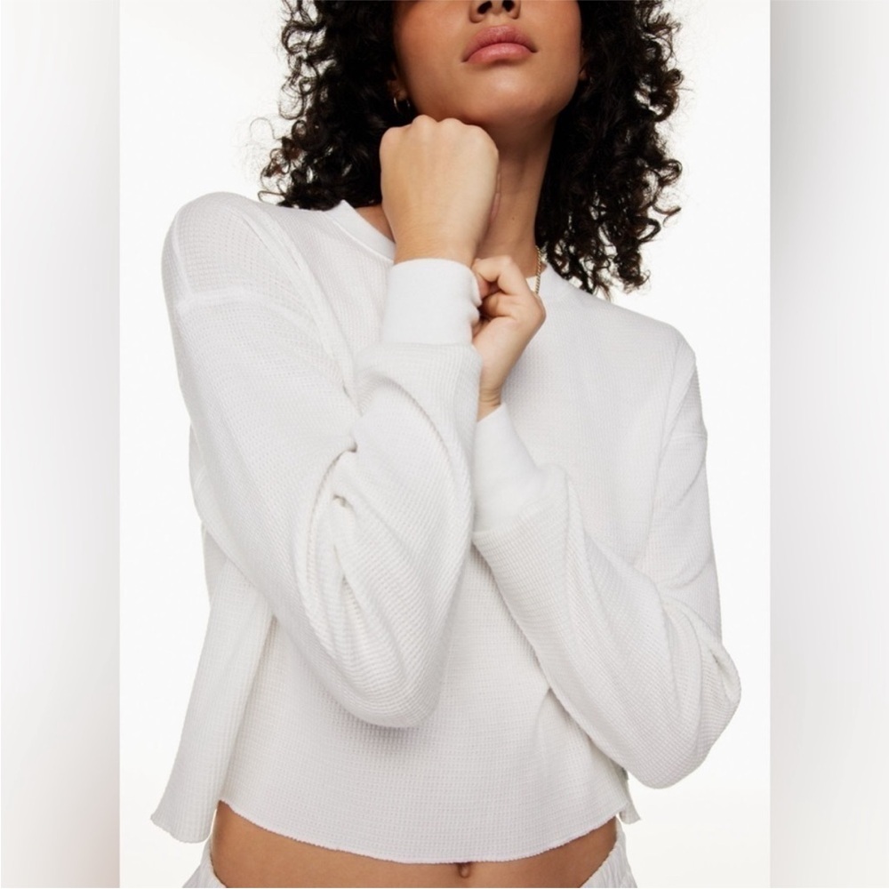 ARITIZA WAFFLE KNIT CROPPED LONG SLEEVE - Picture 2 of 6